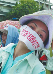 Triumph worker on strike