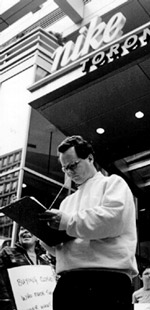  Petition outside of Nike Toronto